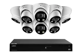 16-Channel 4K Ultra HD Fusion NVR IP System with Smart Deterrence Dome Cameras
