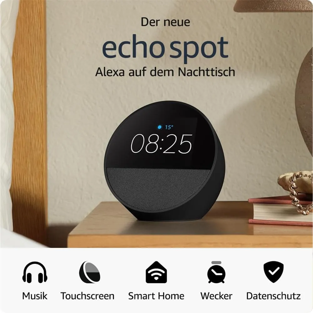 Amazon Echo Spot 2024 (Schwarz)