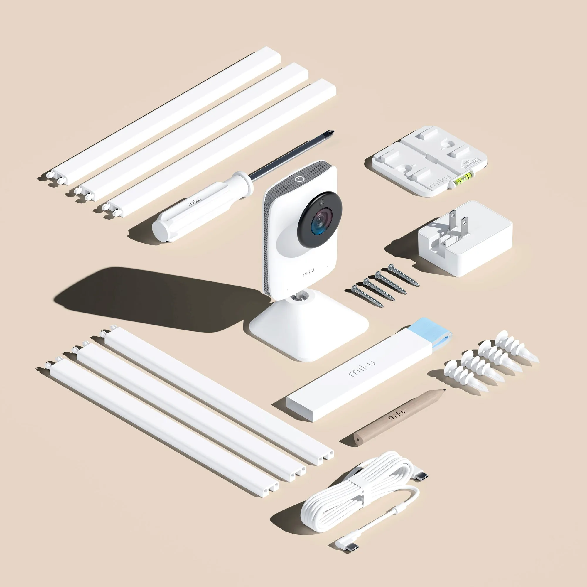 Baby Monitor Miku Pro with Wall Mount Kit