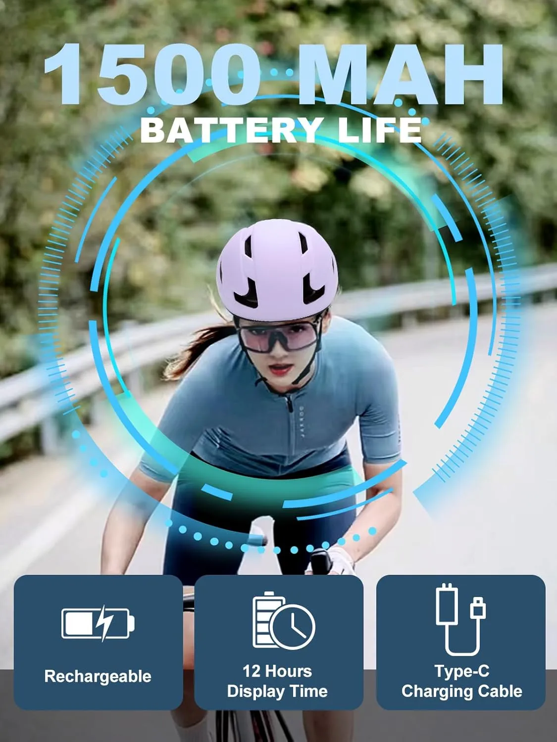 Bike Helmet for Adult Men Women, Bicycle Helmet with LED Display, Ebike Helmet with Remote and App, Cycling Helmets with Turn Signals, Rear Light, DIY Image, Mens Bike Helmets Fit 22-24in