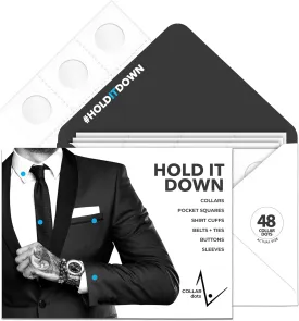 Collar Dots Collar Stays for Mens Dress Shirts & Polos. Fashion Hack for Plastic, Metal, & Magnetic Collar Stay 24hr Hold