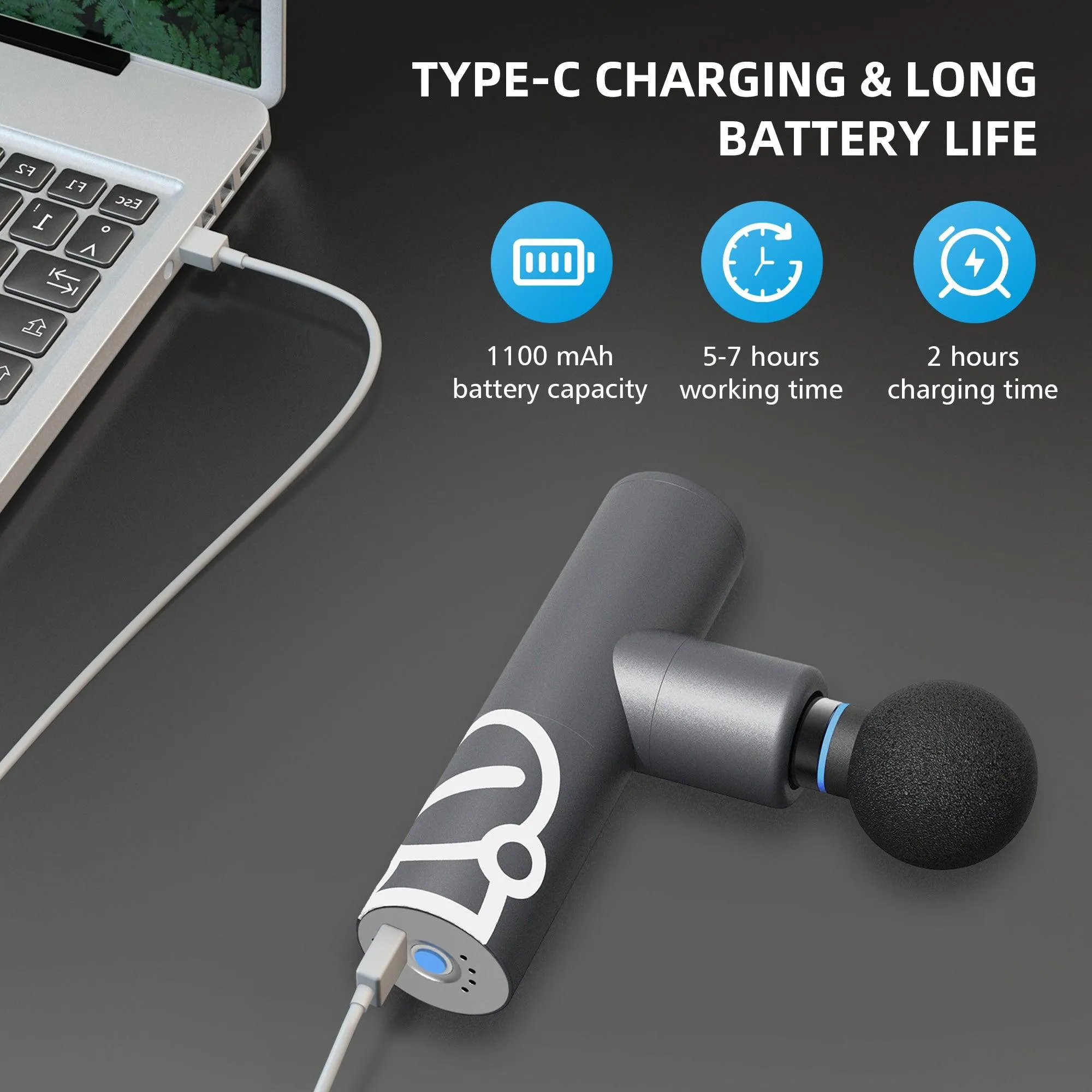 Comfier Mini Massage Gun,Upgrade Pocket Sized Percussion Muscle Massager Gun--CF-4910