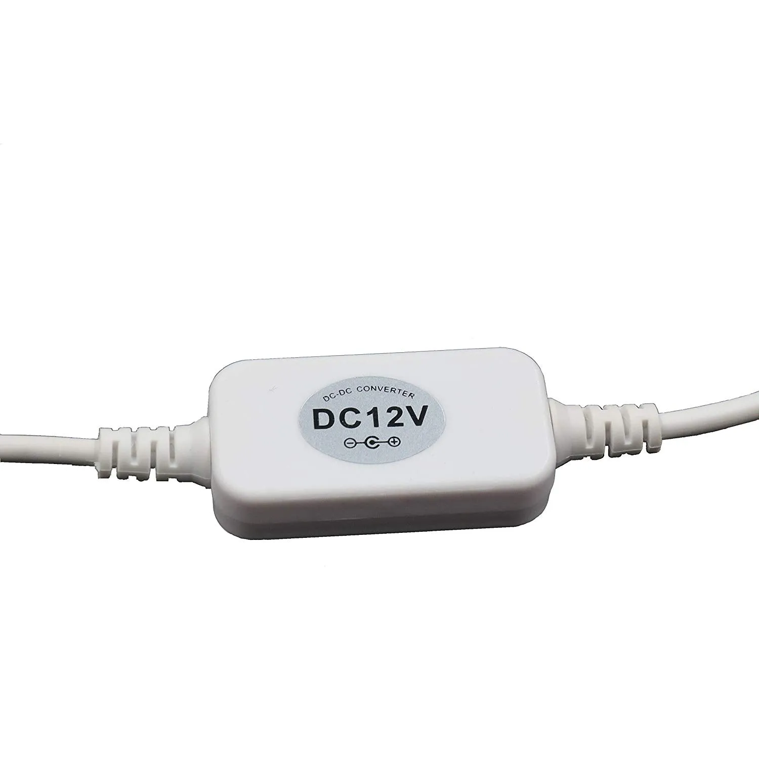 DigitCont USB DC 5V to DC 12V Power Supply Cable/Adapter/Voltage Step Up Converter, 4mm x 1.7mm, 1' Length, Plug & Play, Small & Light, for Amazon Echo Spot, Echo Dot (White)