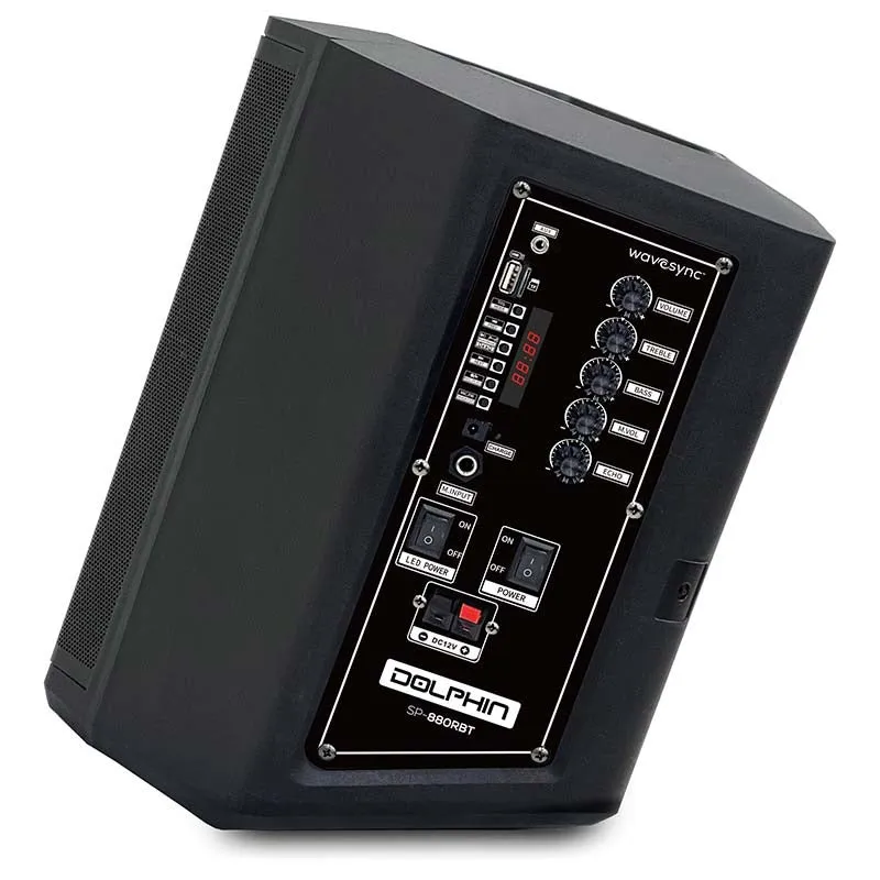 Dolphin SP-880RBT Rechargeable 8” Party Speaker with Tilt Function