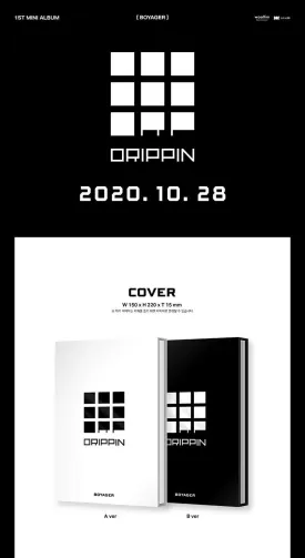 DRIPPIN [BOYAGER] 1st Mini Album [A   B] 2 VER SET. 2ea CD 2ea Photo Book(each 80p) 2ea Luggage Tag 4ea Photo Card TRACKING CODE K-POP SEALED