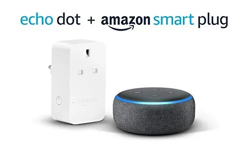 Echo Dot (3rd Gen), Charcoal Fabric   Amazon Smart Plug, Works with Alexa