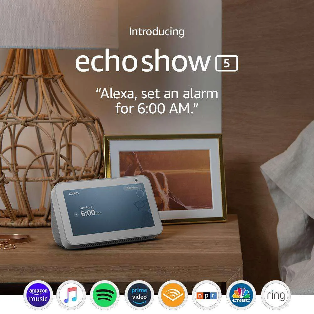 Echo Show 5 - Compact smart display with Alexa - Sandstone