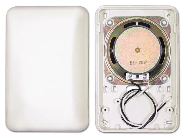 ELK-70  20 Watt, 8 Ohm Speaker Mounted in an Attractive Surface Mount Plastic Enclosure