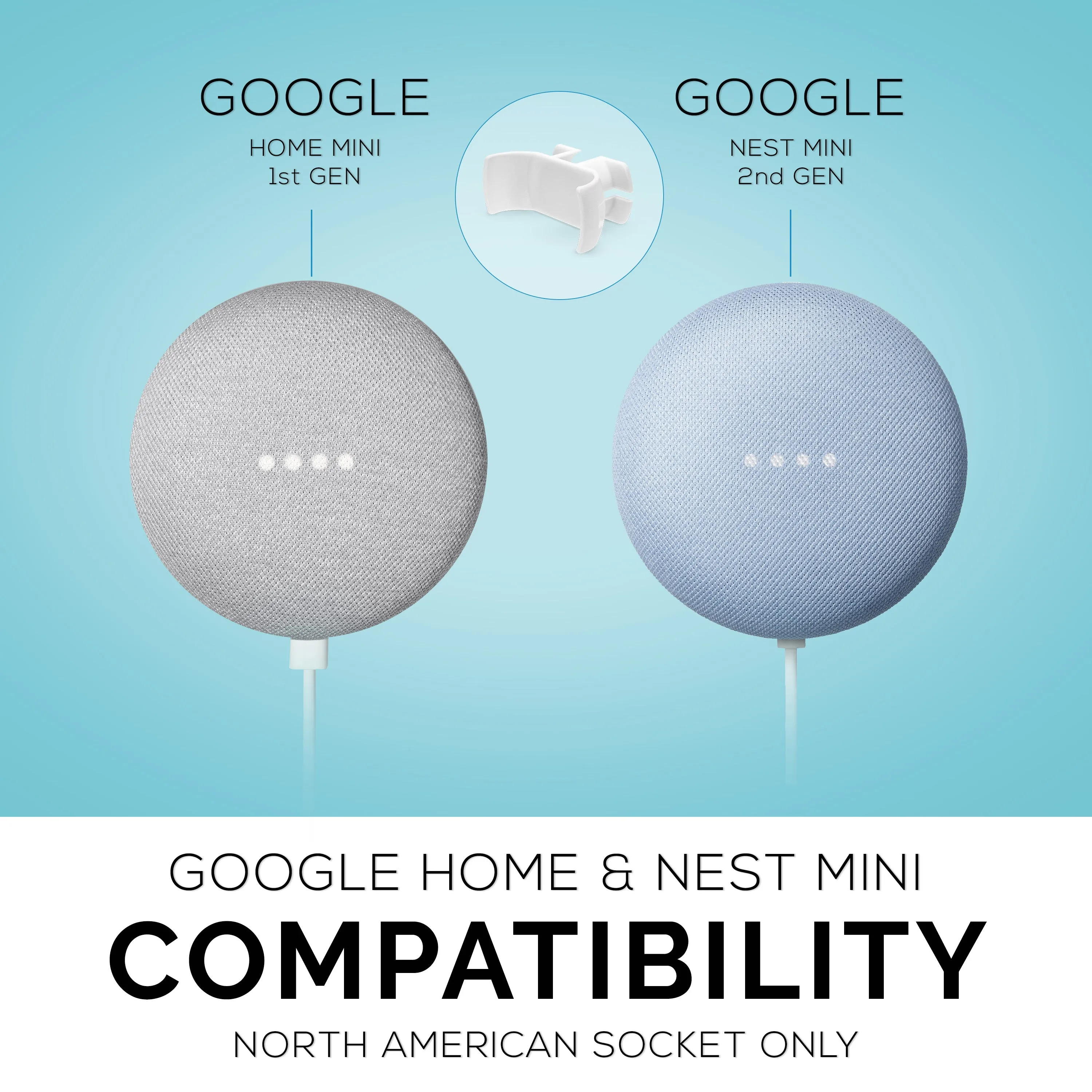 Google Nest Home Mini - Wall Socket Mount