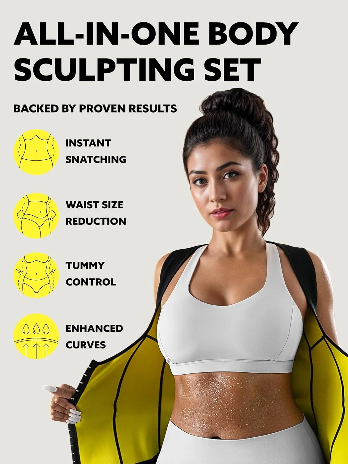 HOT SHAPERS Womens Waist Cincher - Compression & Sweat-Enhancing trainer for Waist Slimming & Tummy Control