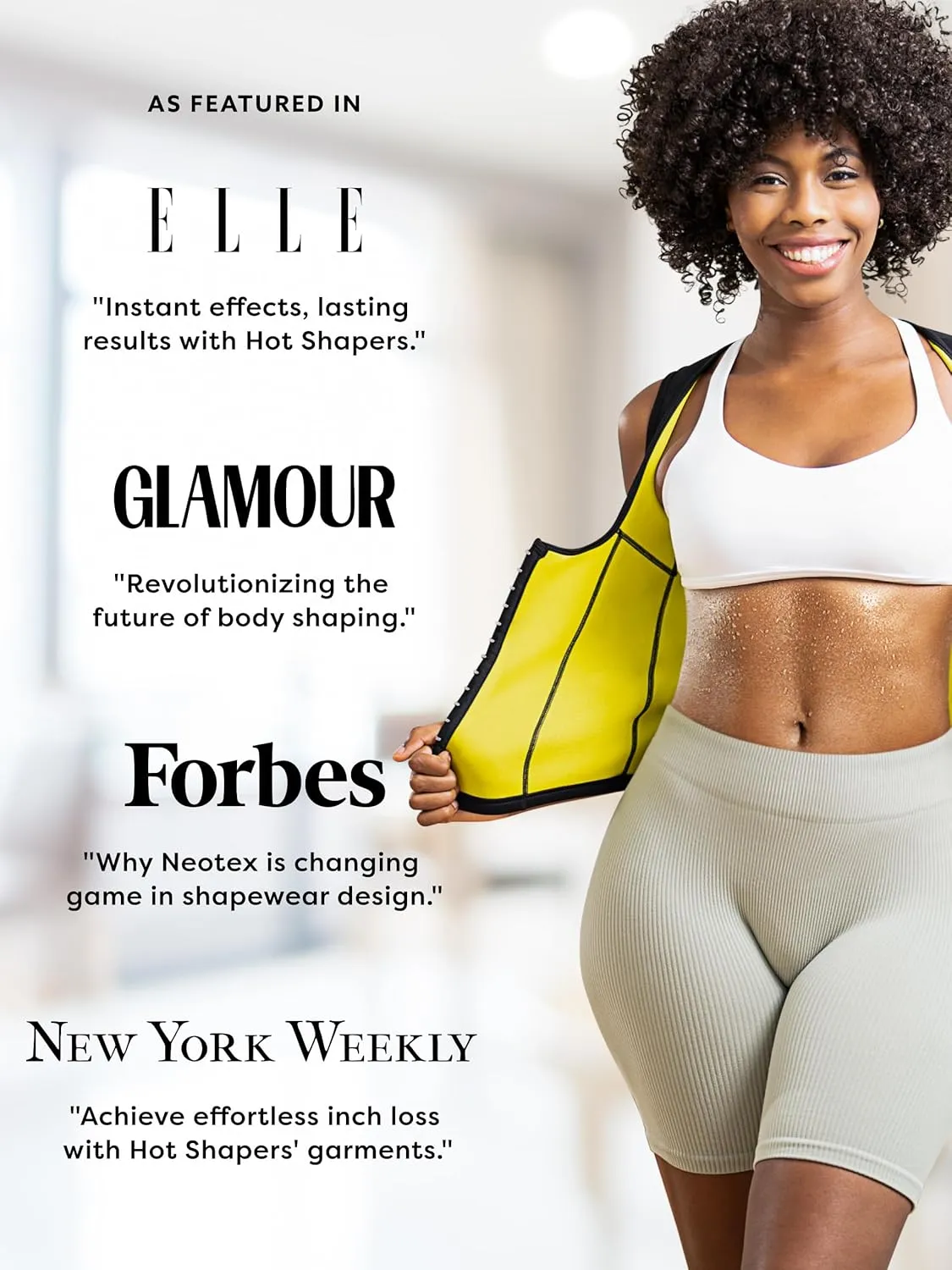 HOT SHAPERS Womens Waist Cincher - Compression & Sweat-Enhancing trainer for Waist Slimming & Tummy Control