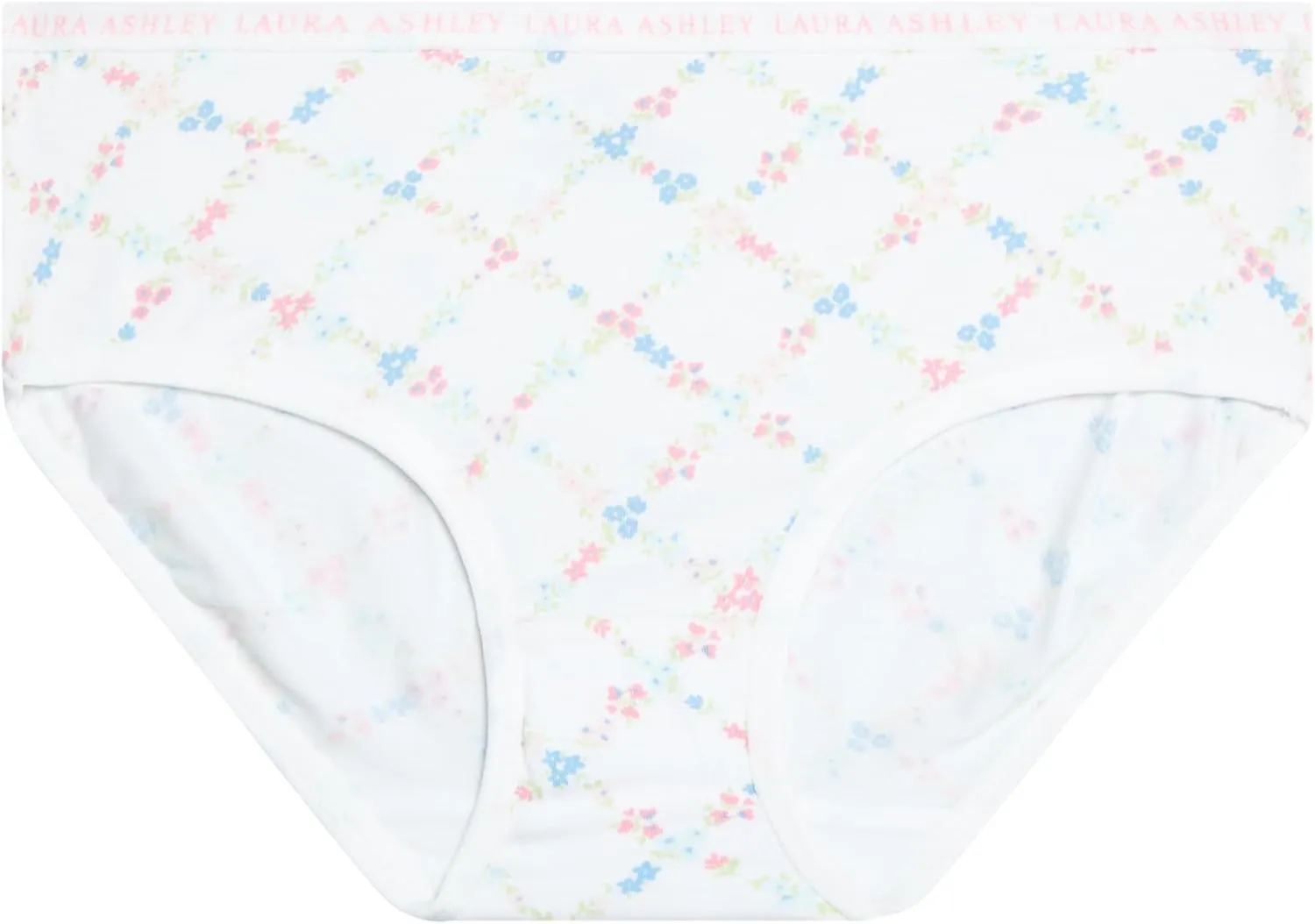 Laura Ashley Girls Underwear Briefs - 10 Pack Soft Comfort Stretch Breathable Cotton Underwear Panties for Girls (Sizes:4-12)