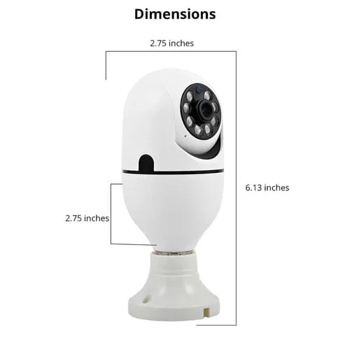 LifeWare Wireless 360-Degree Light Bulb Security Camera