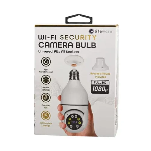 LifeWare Wireless 360-Degree Light Bulb Security Camera