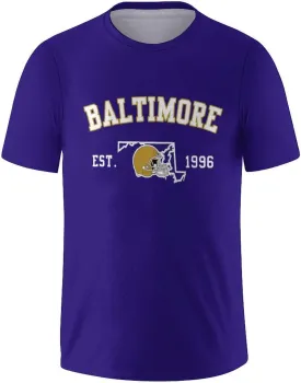 Men's Football Shirts Short Sleeve City Map Helmet T-Shirt Team Color Game Day Apparel Fans Gift S-2XL