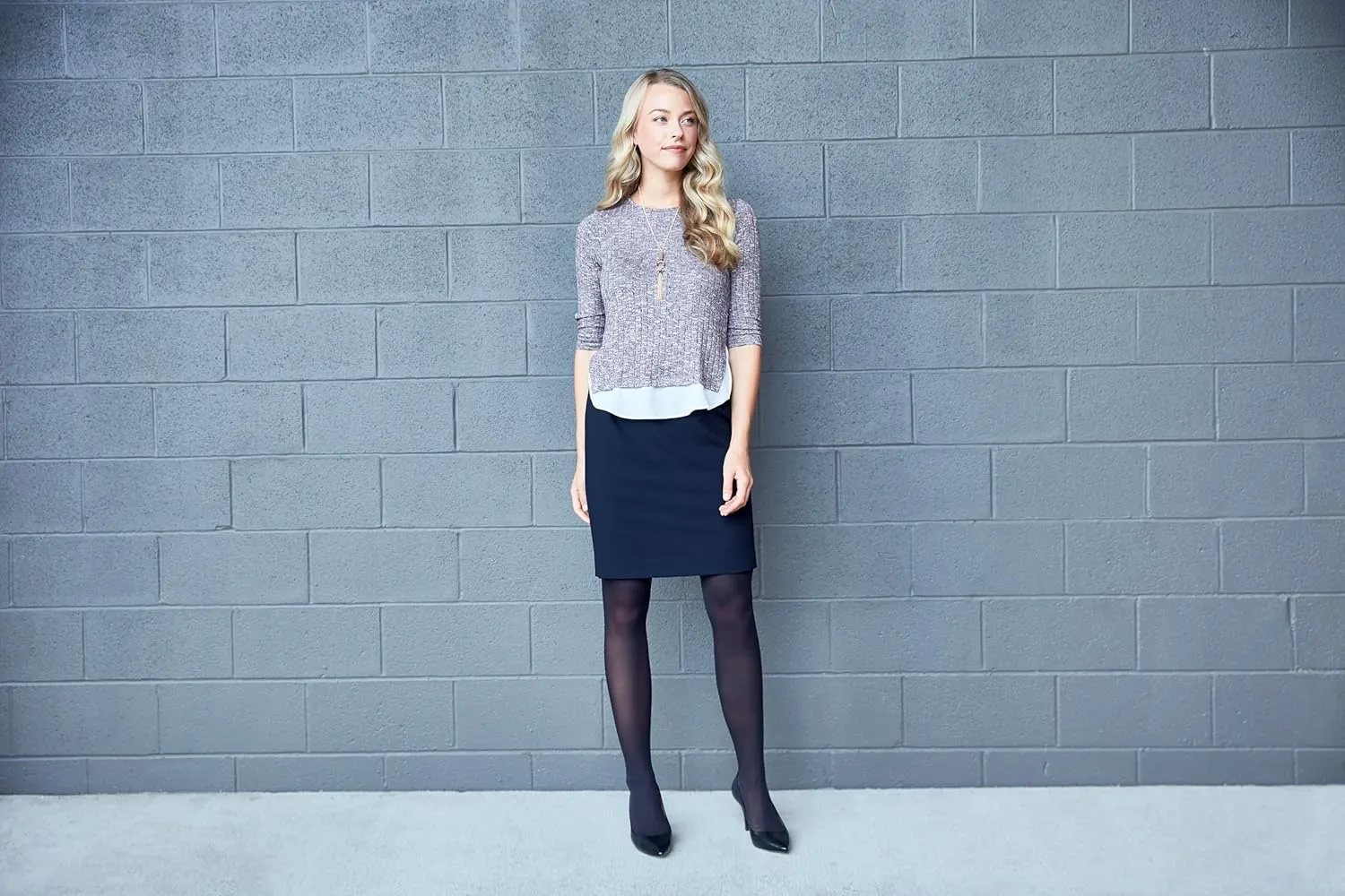No Nonsense Women's Super Opaque Control Top Tights