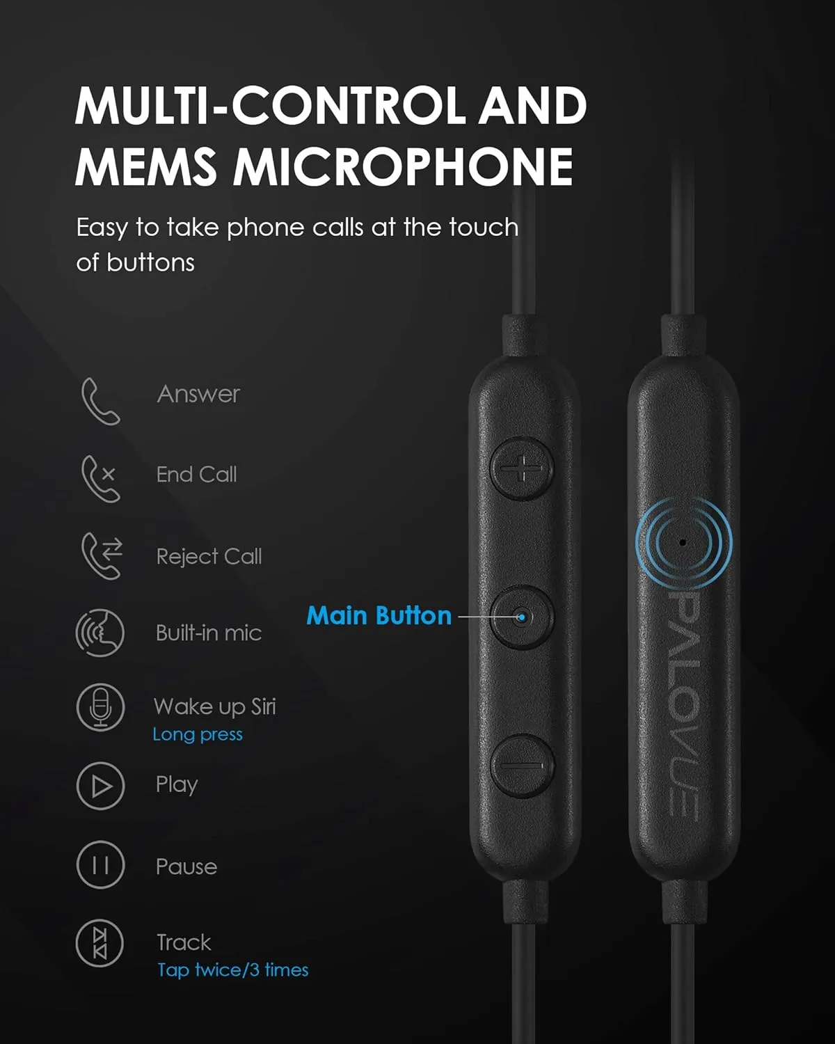 PALOVUE iPhone Headphones Earbuds Earphones wtih Lightning Connector Apple MFi Certified Compatible 14 13 12 11 Pro Max X XS XR 8 7 Plus with Microphone Controller SweetFlow Black