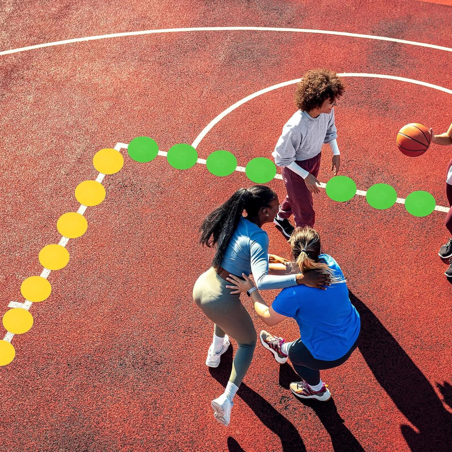 PATIKIL Spot Markers, Non-Slip Floor Dots Agility Markers Flat Field Cones Poly Dots for Gym PE Speed Training Dance Soccer Basketball Sports
