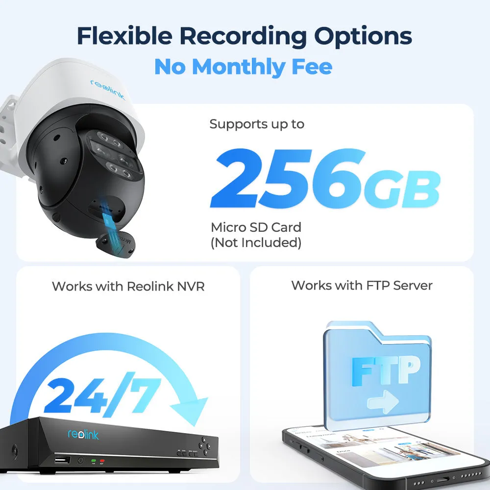 Reolink PTZ PoE Security Camera with Dual Tracking TrackMix POE