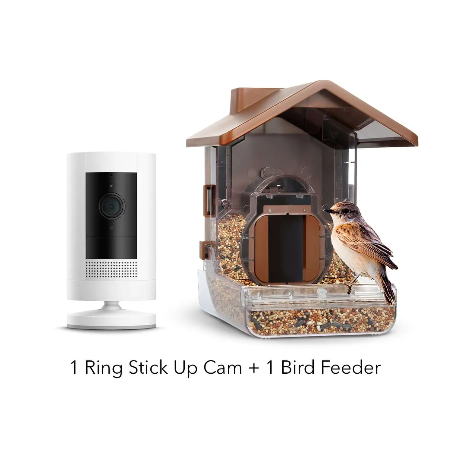 Ring Stick Up Cam (Battery)   Wasserstein Bird Feeder Camera Case Bundle