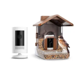 Ring Stick Up Cam (Battery)   Wasserstein Bird Feeder Camera Case Bundle
