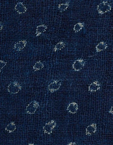 Set of 4 Coasters Indigo Dyed Dot