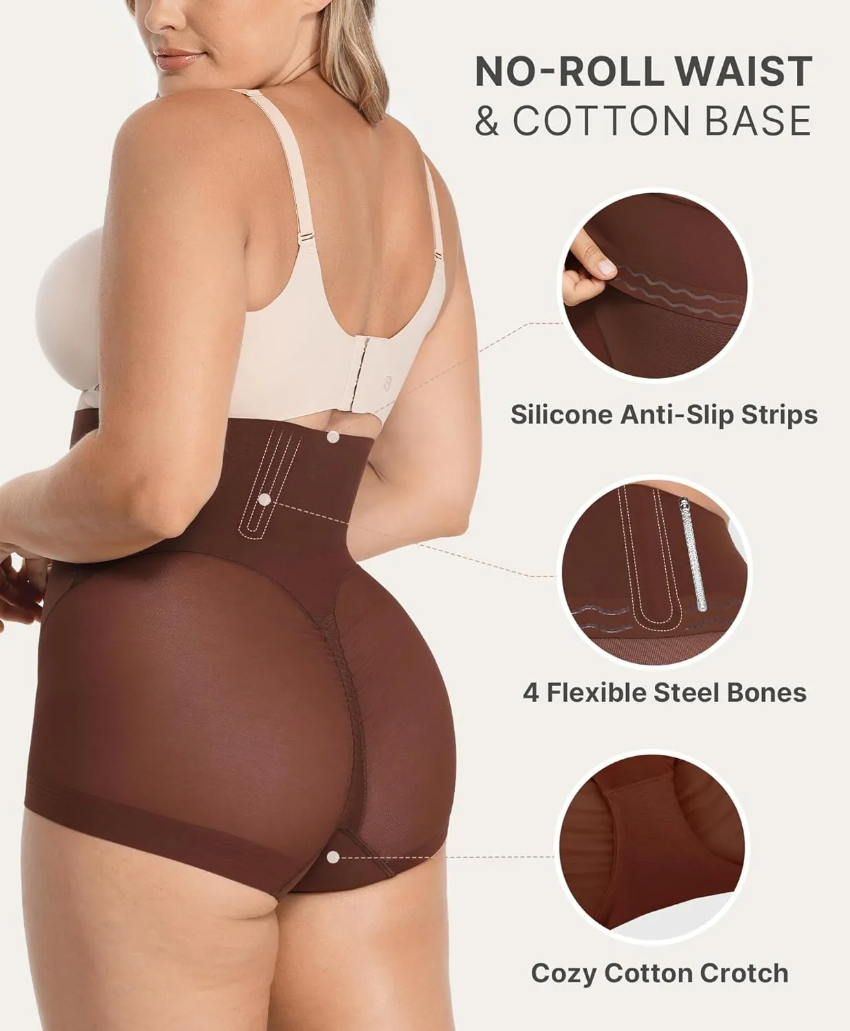 SHAPELLX Women's Shapewear Panties Tummy Control Underwear High Waist Body Shaper Breathable Compression Briefs Girdle