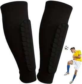 Soccer Shin Guards Shin Pads for Kids Youth Adult, Calf Compression Sleeve with Honeycomb Pads, Lightweight Calf Protective Gear for Football Soccer Baseball Boxing Kickboxing