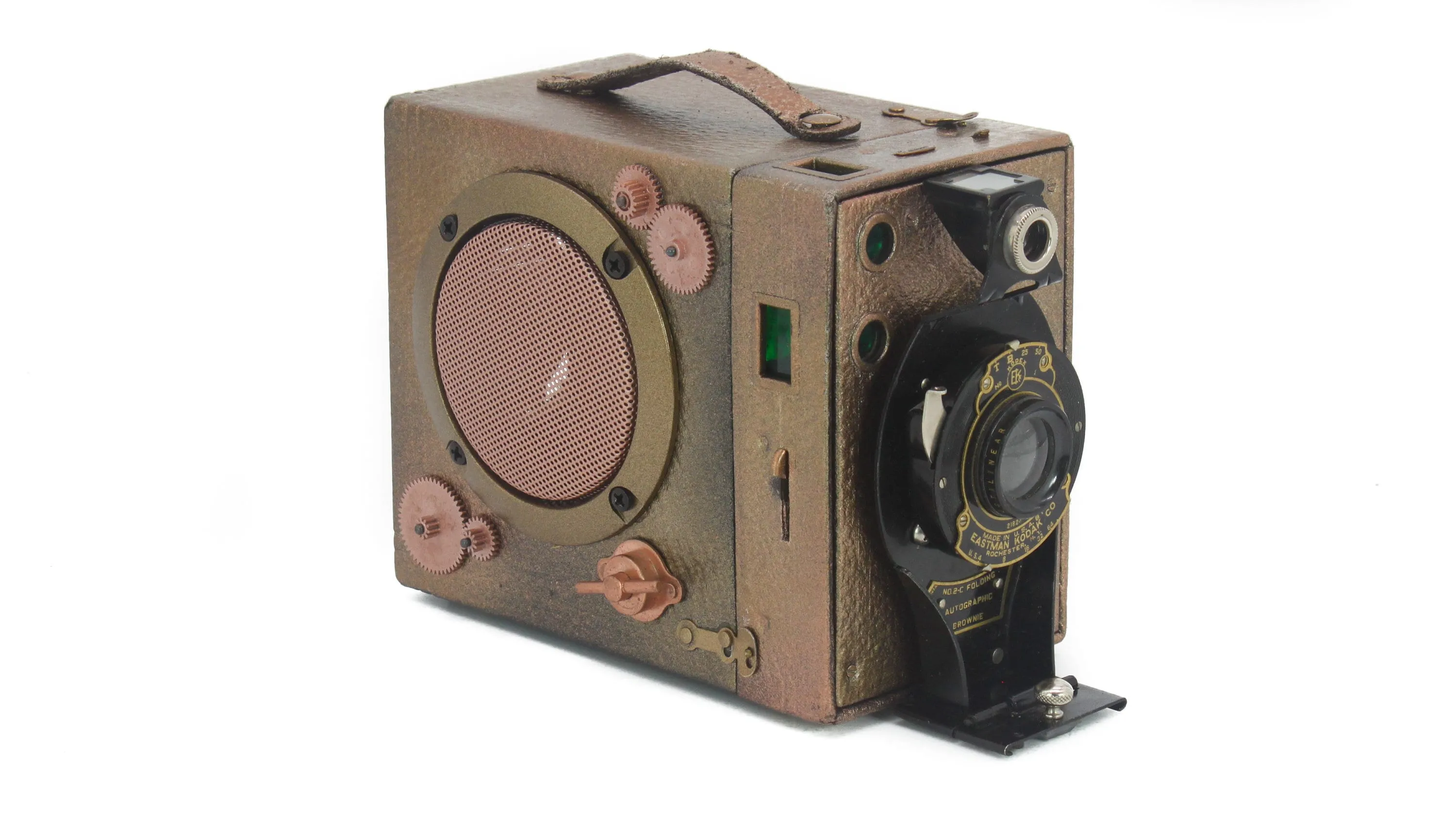 Steampunk Amazon 3rd Gen Echo Dot Holder/Stand, Gifts for Geeks, Electronic Audio gadget for him and her, signed & numbered artwork