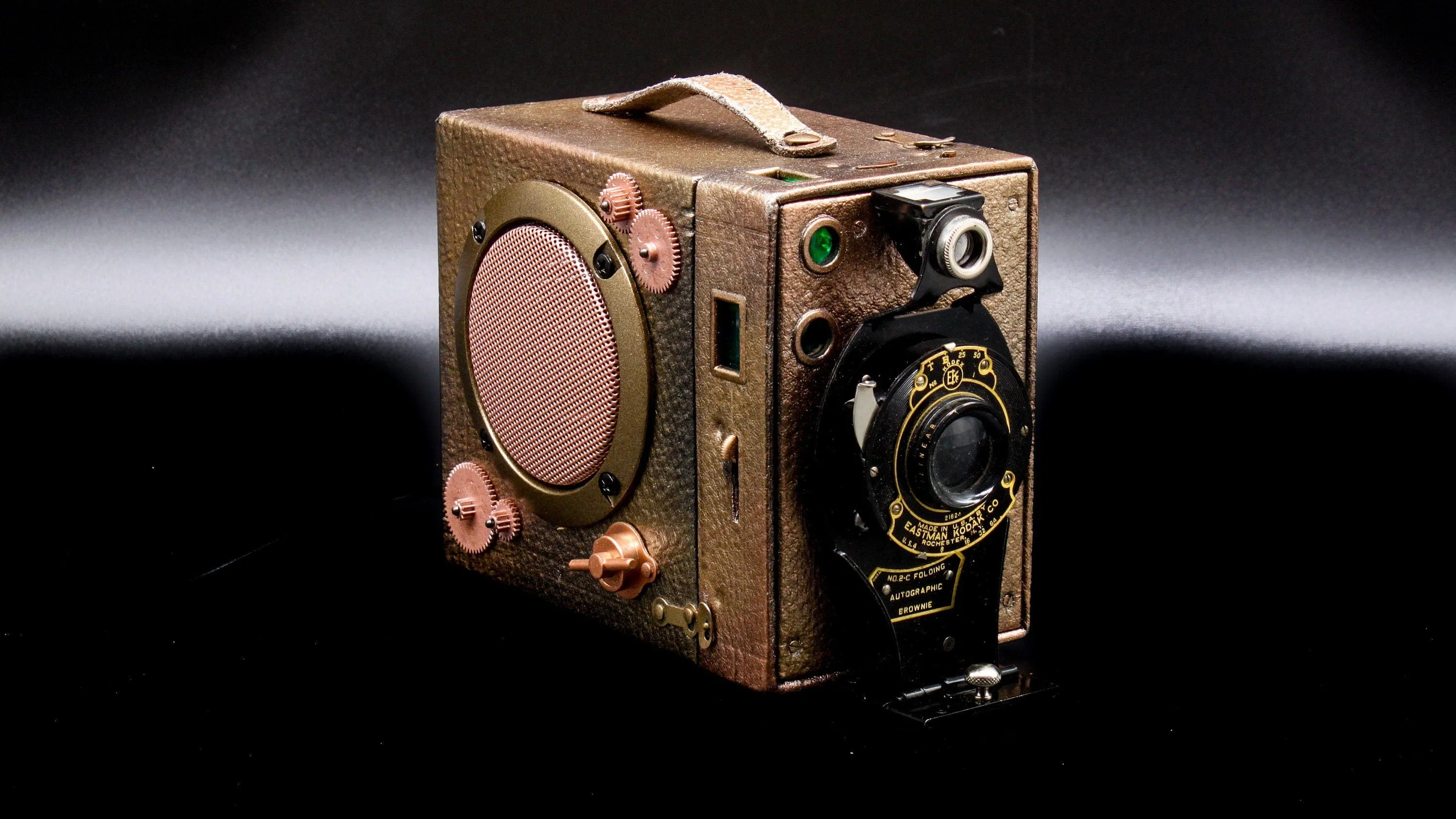 Steampunk Amazon 3rd Gen Echo Dot Holder/Stand, Gifts for Geeks, Electronic Audio gadget for him and her, signed & numbered artwork