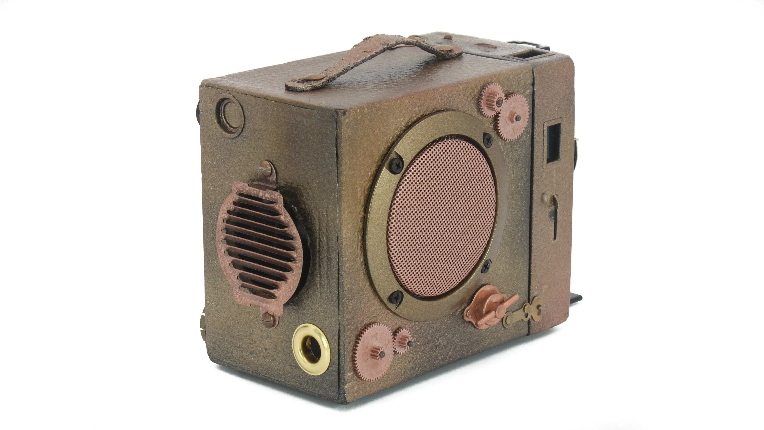Steampunk Amazon 3rd Gen Echo Dot Holder/Stand, Gifts for Geeks, Electronic Audio gadget for him and her, signed & numbered artwork